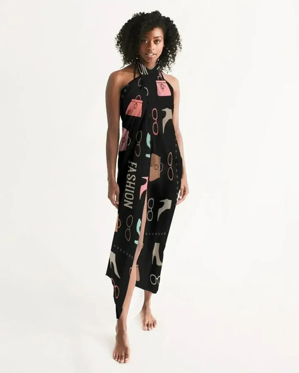 Sheer Fashion Design Style Black Swimsuit Cover Up