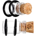 00G Corked Glass Bottle Straight Plug Set