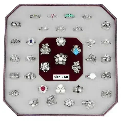 VK-015-SIZE6 - Assorted Brass Ring with Assorted  in Assorted