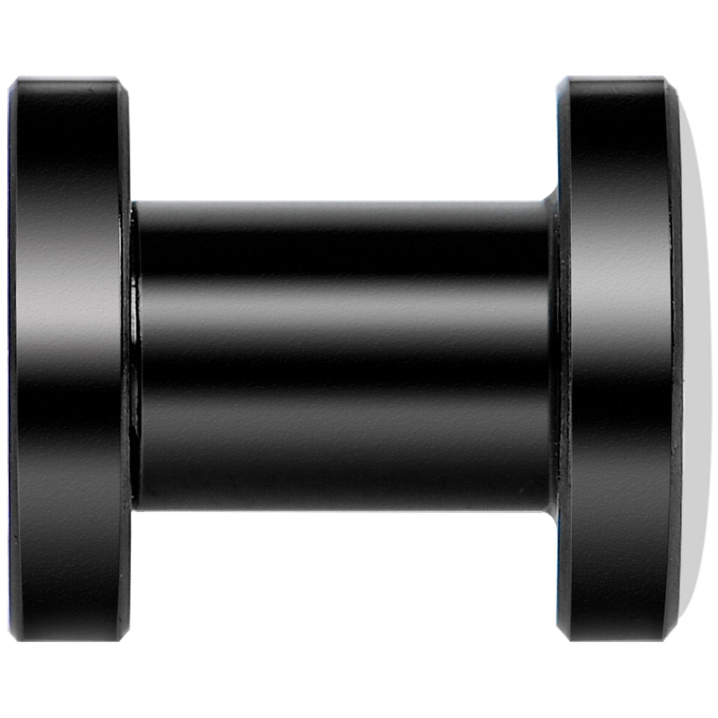 Black White Leopard Eyes Black Anodized Screw Fit Plug Set 4G